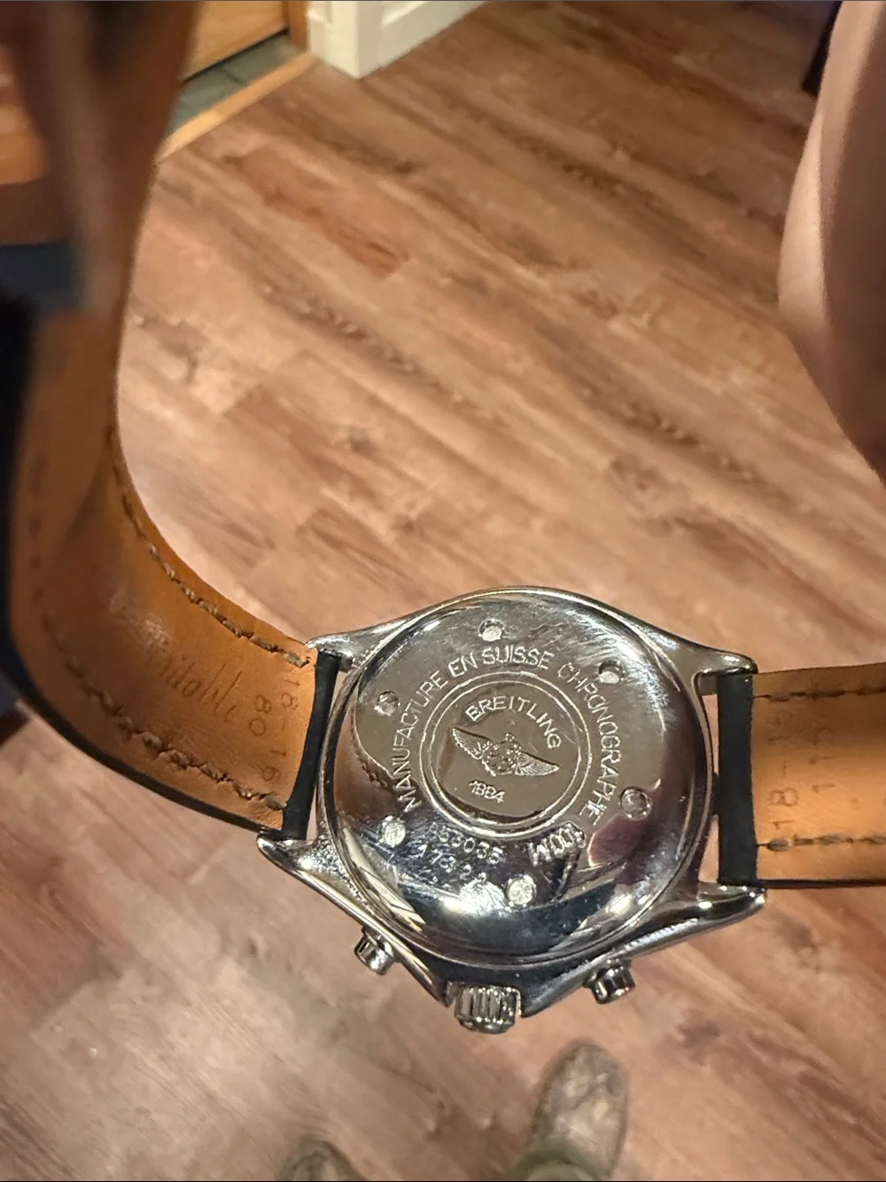 Breitling Black Dial Chronograph with Silver Subdials